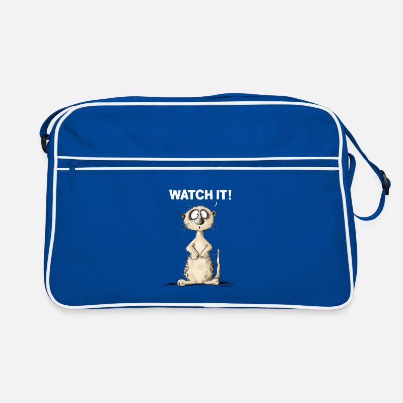 Drolliges Erdmännchen I Watch It Spruch Retro Tasche