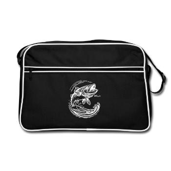 Style de dessin animé de pêche - Sac Retro - noir/blanc - Devant