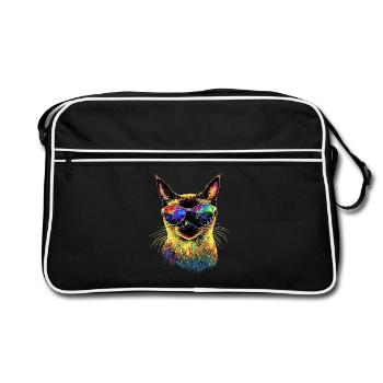 Chat siamois Chat siamois Chat siamois Chat siamois Chats siamois - Sac Retro - noir/blanc - Devant