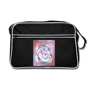 Humaine préférée : mère, fille, sœur, petite amie - Sac Retro - noir/blanc - Devant