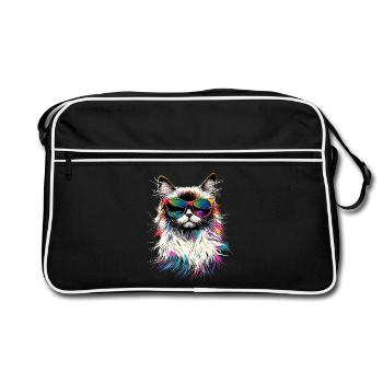 Chat Ragdoll Chat Ragdoll Chat Mignon Chats Ragdoll - Sac Retro - noir/blanc - Devant