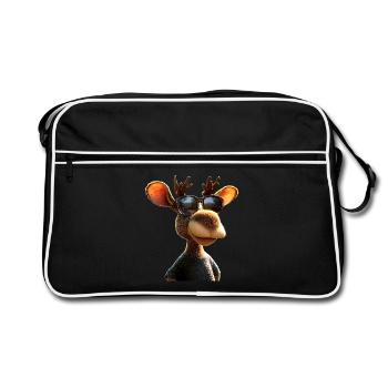 Orignal, Mosses, Bull, Eli, Bois, Cerf, Orignal sauvage - Sac Retro - noir/blanc - Devant