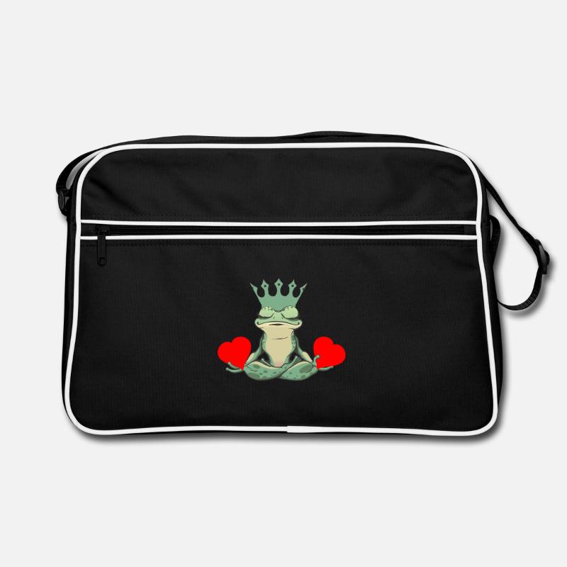 Valentine Frog Frogs Heart Toad King Retro Bag