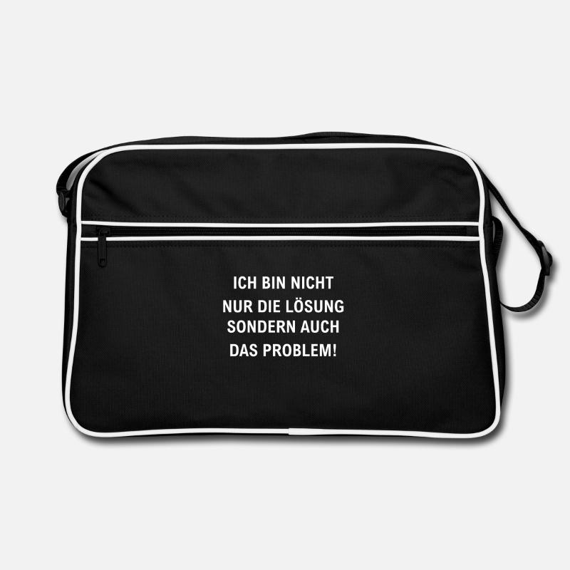 Selbstironie Sarkasmus Rebellisch Frech Lustig Retro Tasche