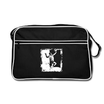 Croquis de joueur de volley-ball - Sac Retro - noir/blanc - Devant