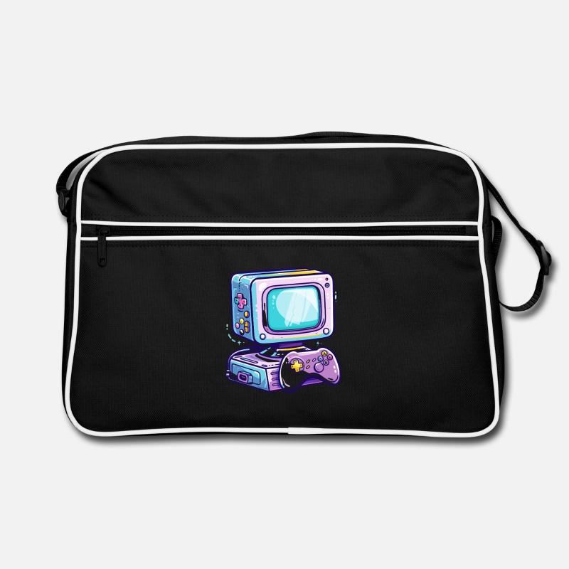 Gaming PC Comic Stil Retro Tasche