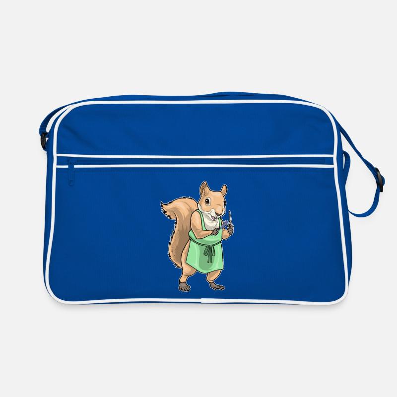 Écureuil Coiffeur Ciseaux Peigne Sac Retro