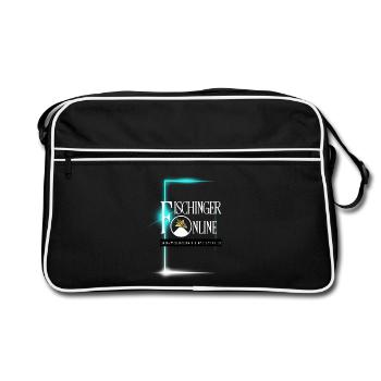 Logo Fischinger-Online large without URL - Retro Bag - black/white - Front