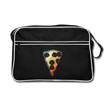 Retro Pizza - Retro Bag - black/white - Front