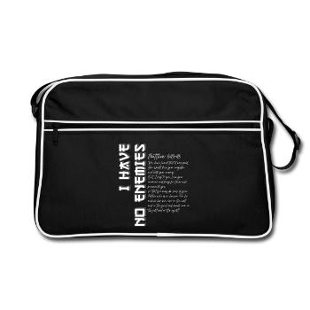 Je n’ai pas d’ennemis - Style japonais Faith Design - Sac Retro - noir/blanc - Devant