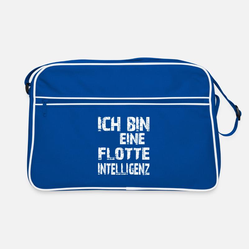 KI Spruch Ich bin eine flotte Intelligenz Retro Tasche