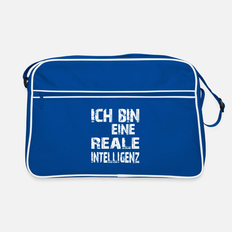 KI Spruch Ich bin eine reale Intelligenz Retro Tasche