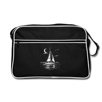 Sailing Drawing - Retro Bag - black/white - Front