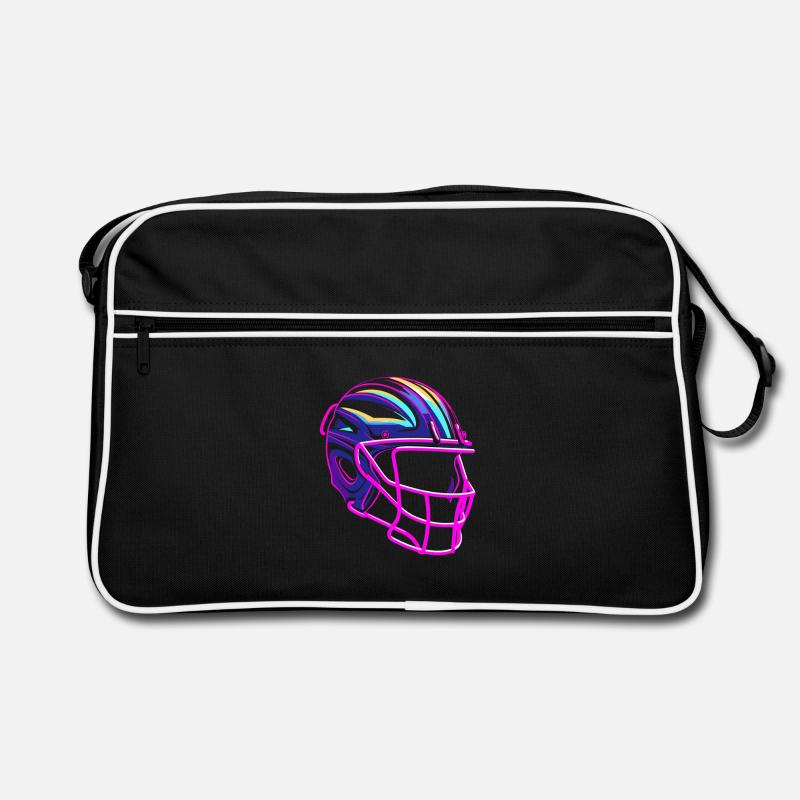 Lacrosse Helmet Synthwave Retro Bag