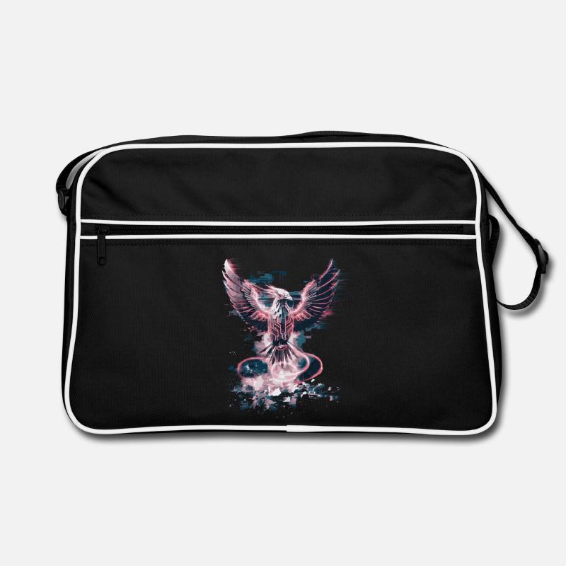 Cyber Phoenix – Digitale Wiedergeburt & Tech-Aufstieg Retro Tasche