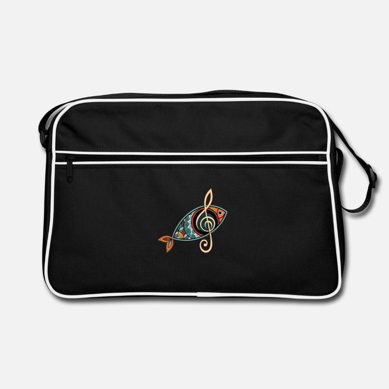 Poisson chrétien avec clef chœur d’église Sac Retro