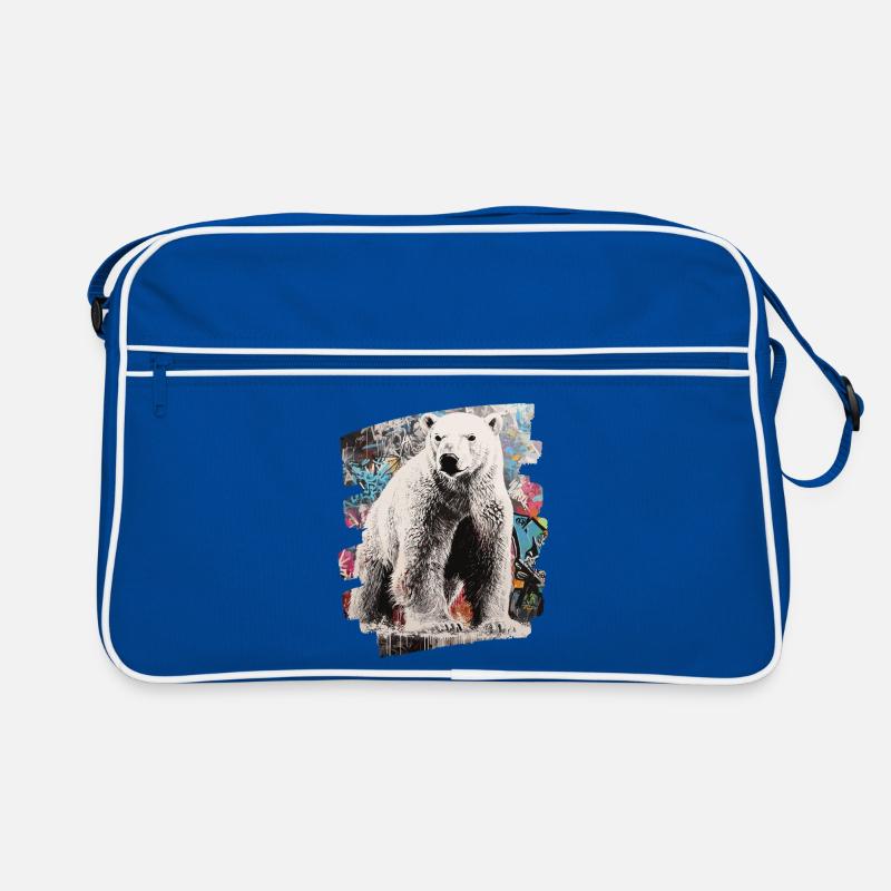 Eisbär Graffiti Sprayer Retro Tasche