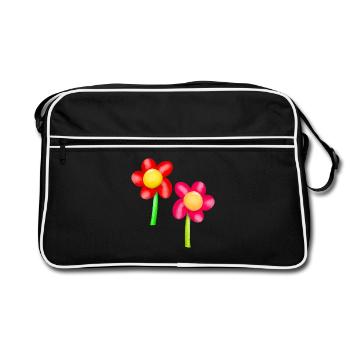 Fleurs Fleur Printemps - Sac Retro - noir/blanc - Devant