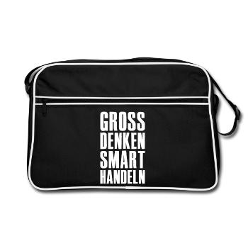 Think big, act smart - Unternehmer Startup - Retro Bag - black/white - Front