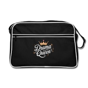 Drama Queen Queen Princess Self Worth Women - Retro Bag - black/white - Front
