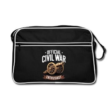 Passionné de la guerre civile Guerre civile américaine - Sac Retro - noir/blanc - Devant