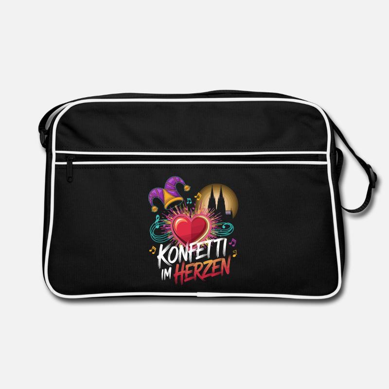 Köln Konfetti Im Herzen Karneval Herz Kölner Köln Retro Tasche