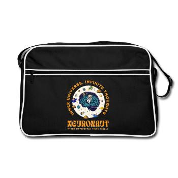 Neurospicy Neurodivergent Astronaut Brain - Retro Bag - black/white - Front