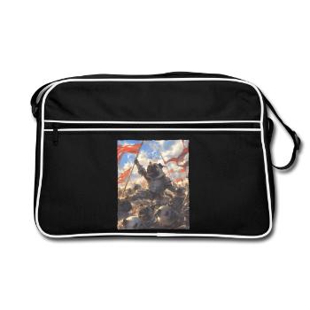 Épique, Carlin, Révolution, Peinture Astucieuse - Sac Retro - noir/blanc - Devant
