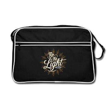 Soyez la lumière | Matthieu Verset de la Bible Art Chrétien - Sac Retro - noir/blanc - Devant
