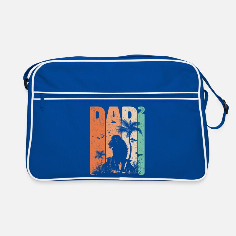 Dad High 2 Leo Two Kids Father's Day Gift Retro Bag