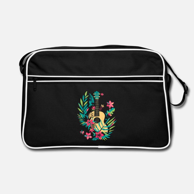 Ukulele Comic Look Retro Tasche