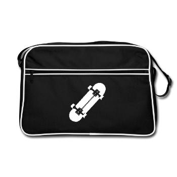 Planche à roulettes Pixel Art - Sac Retro - noir/blanc - Devant