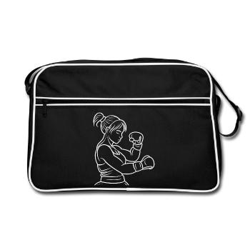 Kickboxing Fille Croquis - Sac Retro - noir/blanc - Devant