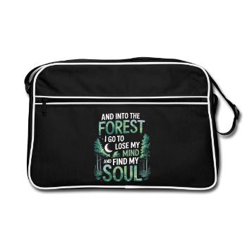 Dans la forêt où je vais pour perdre la tête Trouver mon âme - Sac Retro - noir/blanc - Devant