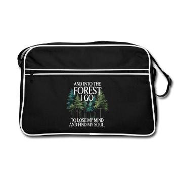Dans la forêt où je vais pour perdre la tête Trouver mon âme - Sac Retro - noir/blanc - Devant