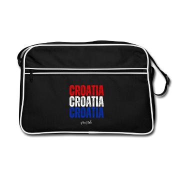 Drapeau croate, fierté croate - Sac Retro - noir/blanc - Devant