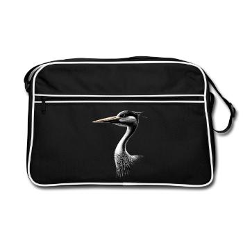 Stork Lover White Stork Giant Stork Storks Storks - Retro Bag - black/white - Front
