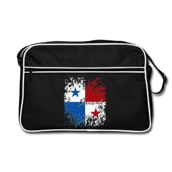 Fierté panaméenne, drapeau panaméen - Sac Retro - noir/blanc - Devant