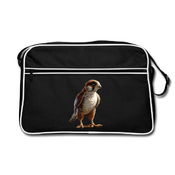 Faucon crécerelle Faucon Chasse Faucon pèlerin Faucon mignon - Sac Retro - noir/blanc - Devant