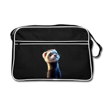 Furet Furet Putois Martre Belette Mignon Furet - Sac Retro - noir/blanc - Devant