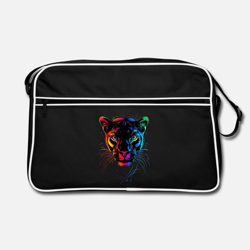 Panthère Léopard Grand Chat Mignon Gros Chat Panter Sac Retro
