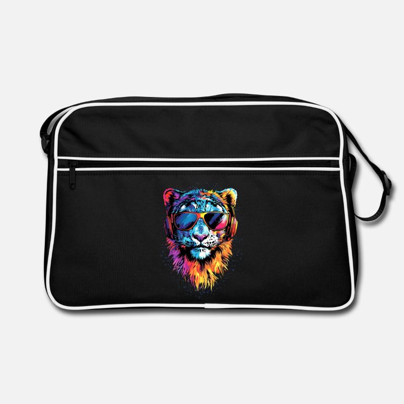 panthère léopard des neiges gros chat gros chat léopard Sac Retro
