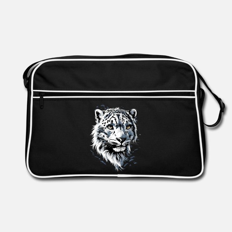 panthère léopard des neiges gros chat gros chat léopard Sac Retro