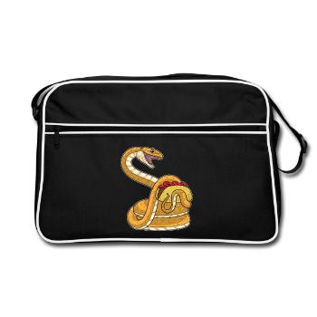 Snake Taco - Retro Bag - black/white - Front