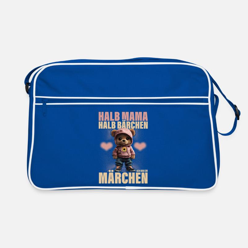 Halb Mama Halb Bärchen Märchen Mutter Geschenk Retro Tasche