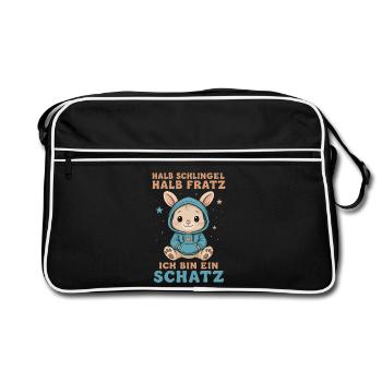 Half Rascal Half Grimace Sweetheart Bunny Bunny - Retro Bag - black/white - Front