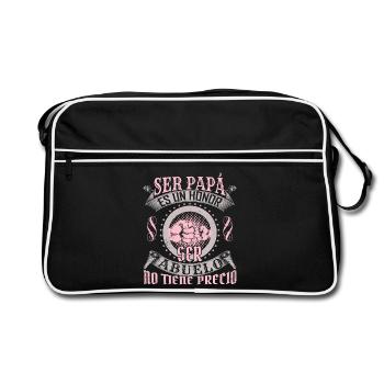 Individuelles Vatertagsgeschenk T-Shirt Design - Retro Tasche - Schwarz/Weiß - Vorne