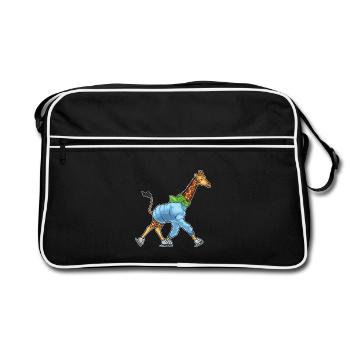 Patins de patinage sur glace Girafe - Sac Retro - noir/blanc - Devant