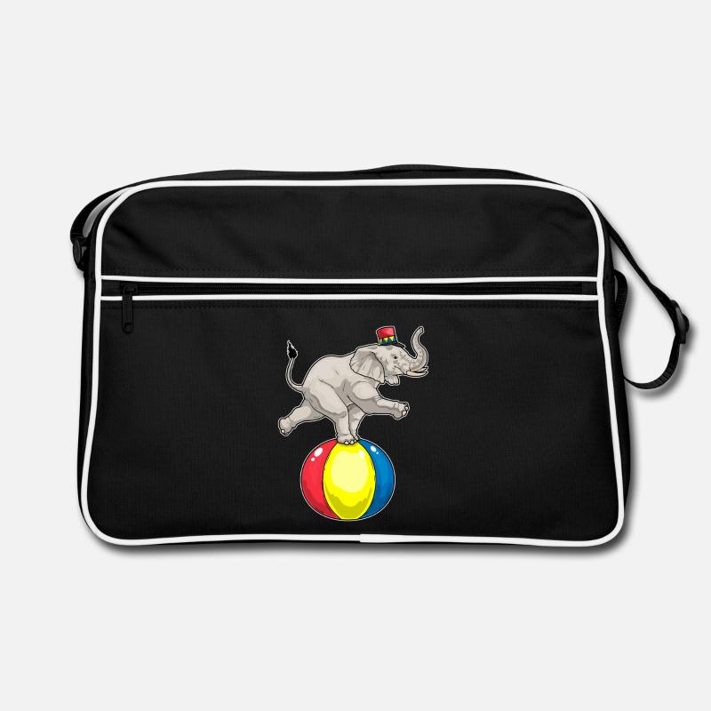 Bal de cirque d’éléphants Sac Retro
