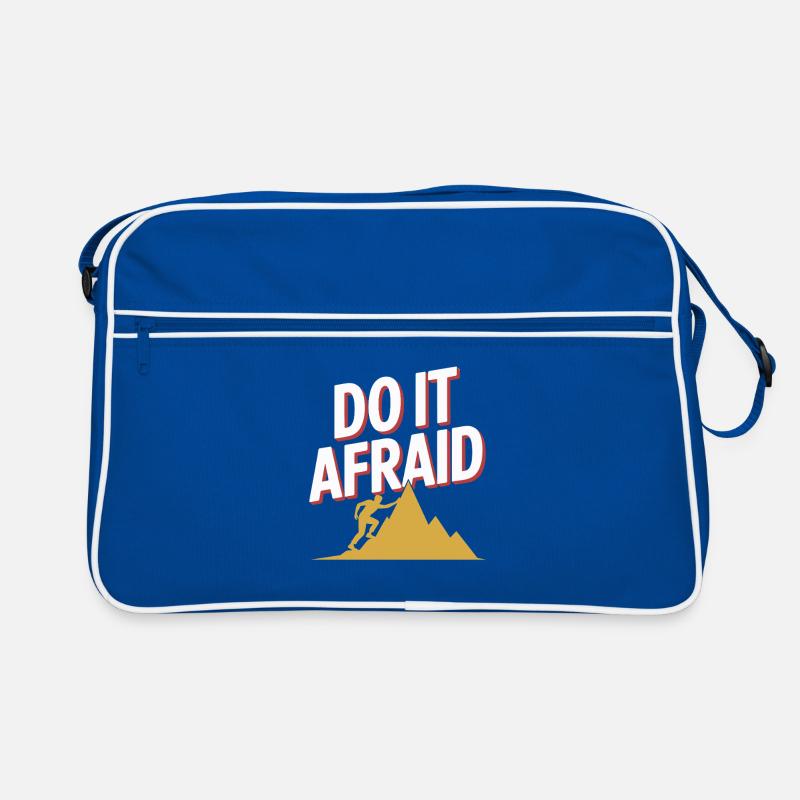 Do It Afraid Mut Weiterentwicklung Motivation Retro Tasche